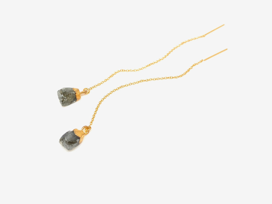 Rough Labradorite Ear Threader - Stone Cooper
