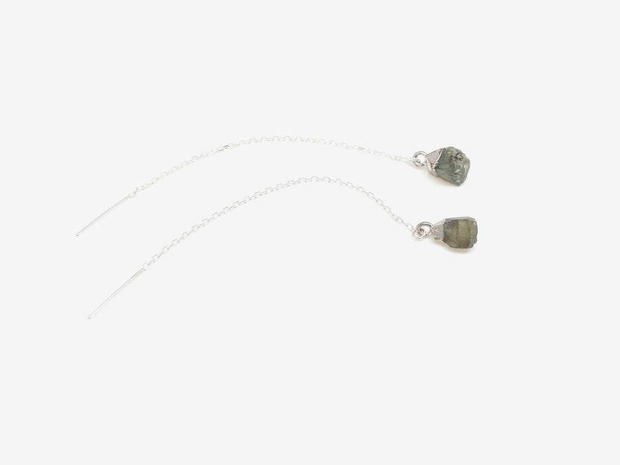 Rough Labradorite Ear Threader - Stone Cooper