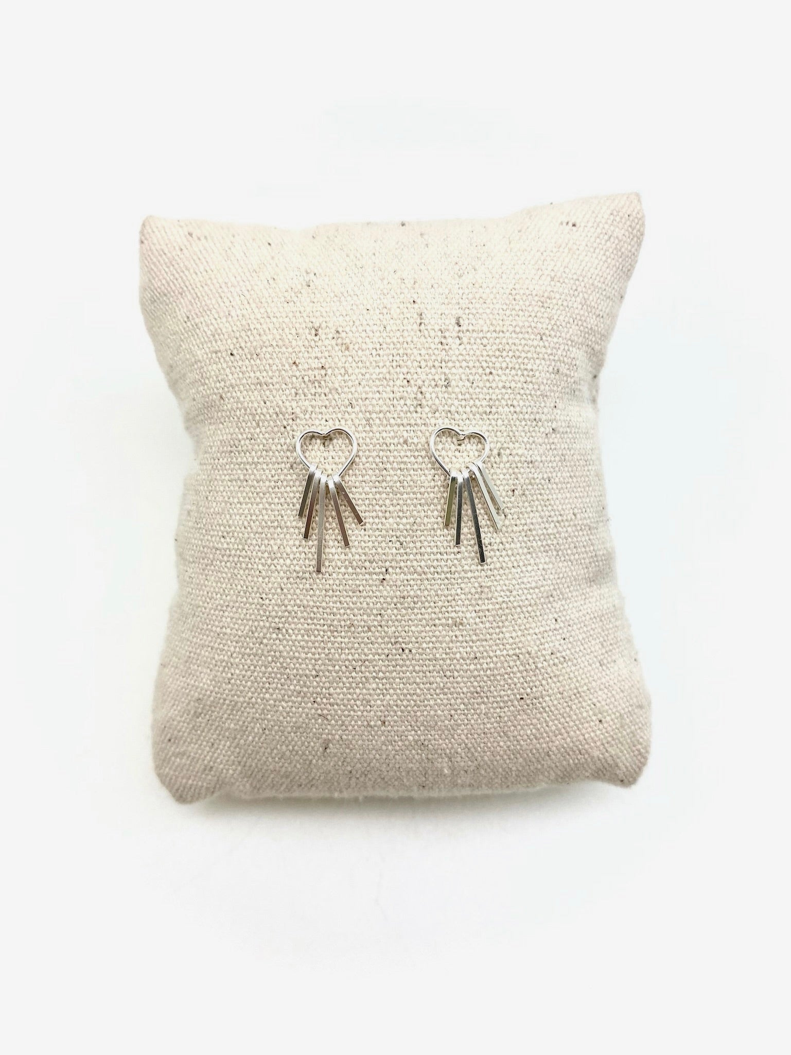 Rae Heart Studs - Stone Cooper