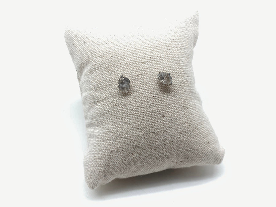 Genevieve Raw Studs - Herkimer Diamonds - Stone Cooper