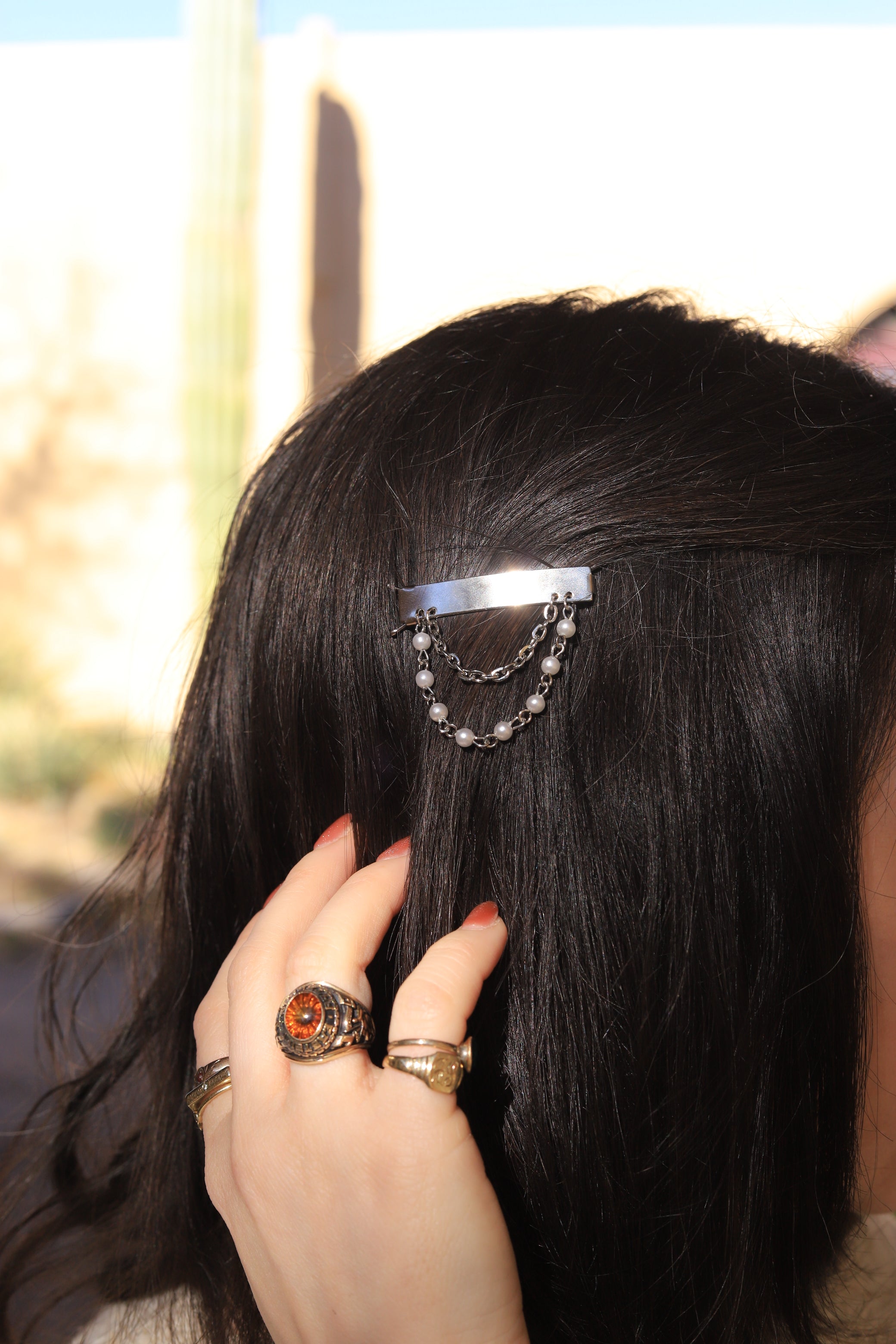 Beachcomber Pearl Hair Clips - Stone Cooper