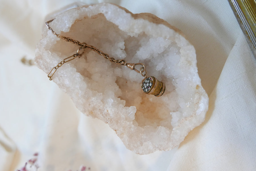 Opal and Ruby Antique Fruit Basket Necklace - Stone Cooper