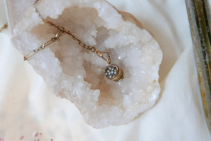 Opal and Ruby Antique Fruit Basket Necklace - Stone Cooper