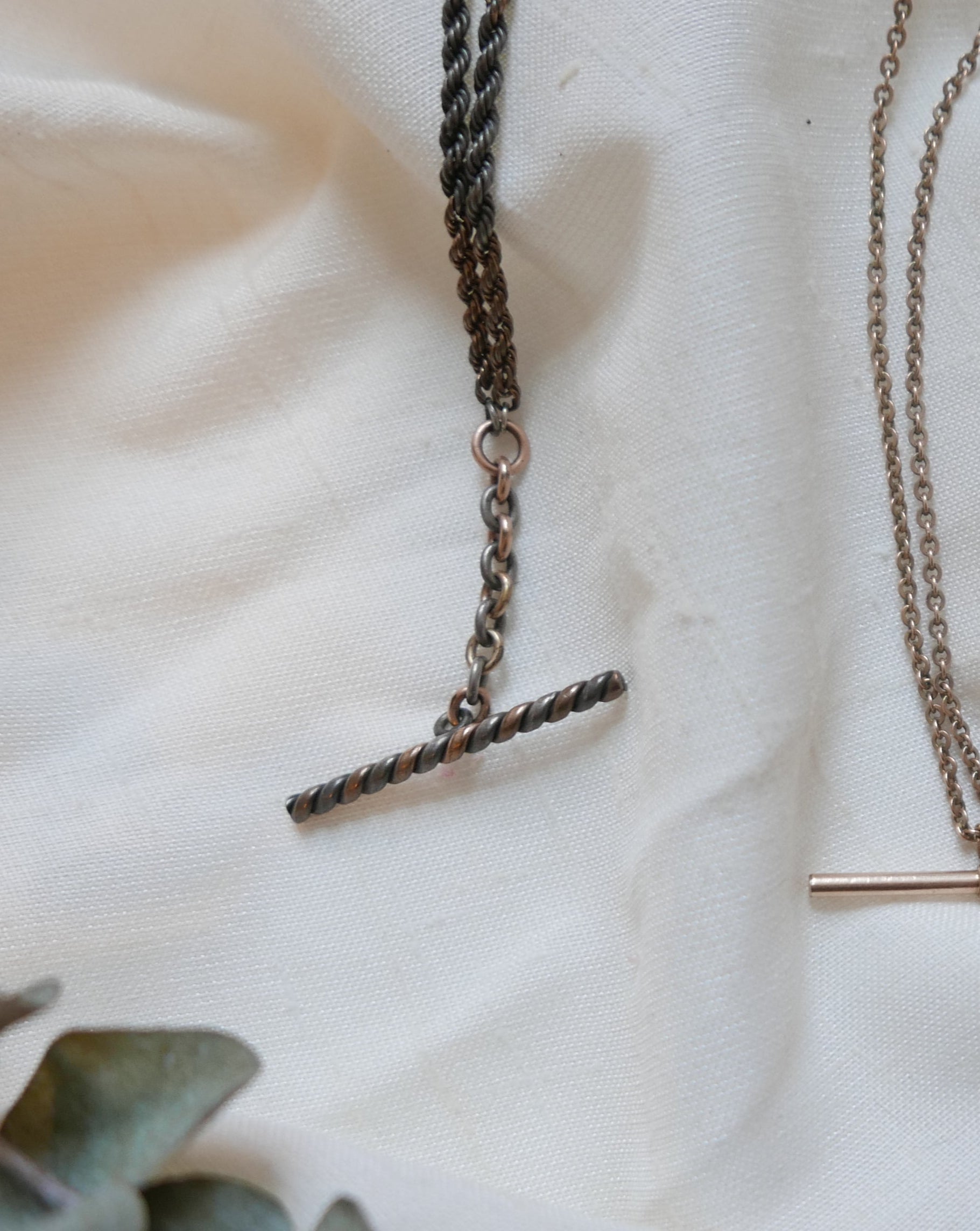 Francisco Two-Toned T-Bar Necklace - Stone Cooper