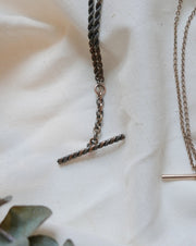 Francisco Two-Toned T-Bar Necklace - Stone Cooper