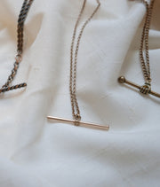 Sal Gold Filled T-Bar Necklace - Stone Cooper