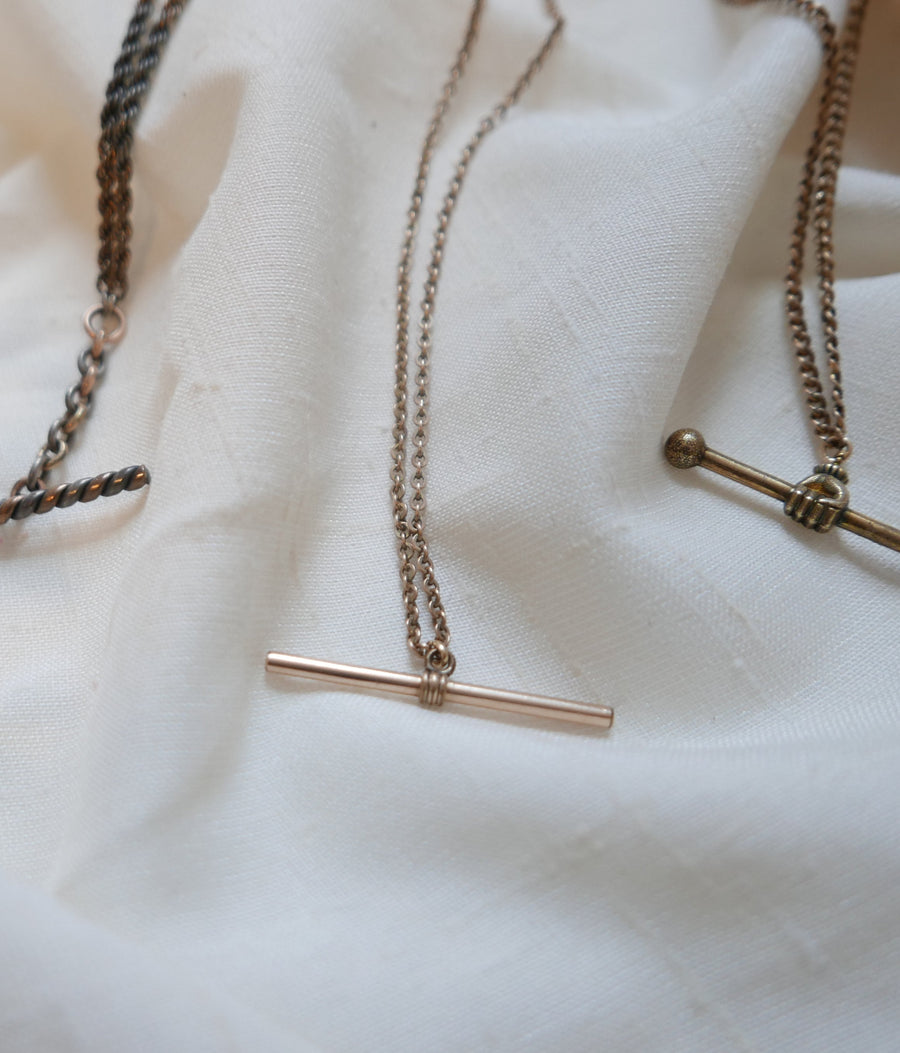 Sal Gold Filled T-Bar Necklace - Stone Cooper