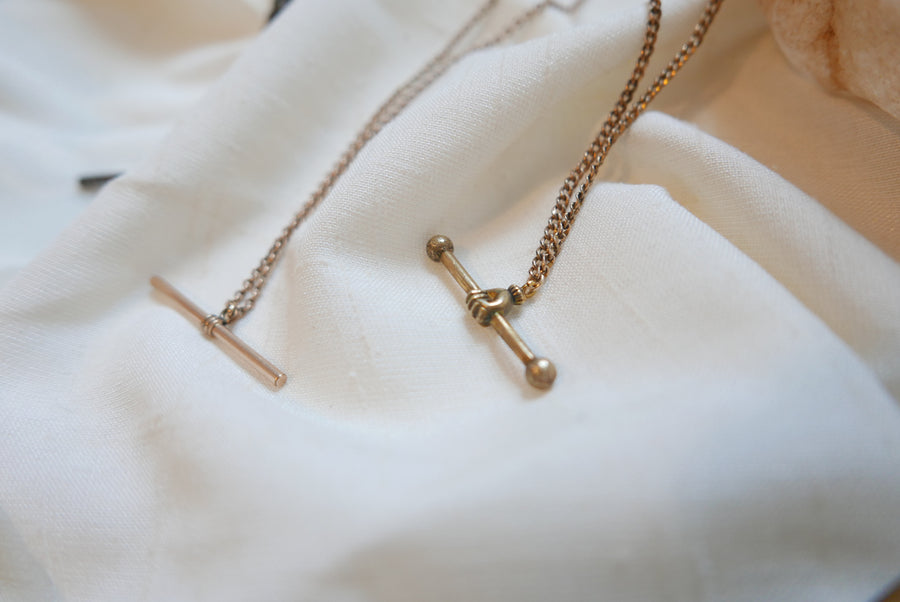 Sal Gold Filled T-Bar Necklace - Stone Cooper