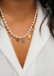 Warrior Pearl Charm Necklace - Stone Cooper