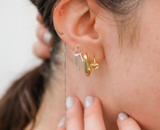 Rae Heart Studs - Stone Cooper