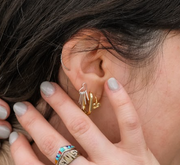 Rae Heart Studs - Stone Cooper