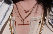 Selma Ruby and Diamond Necklace (14K or .925) - Stone Cooper