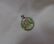 Mother of Pearl, Feather Double Sided Bird Pendant - Stone Cooper