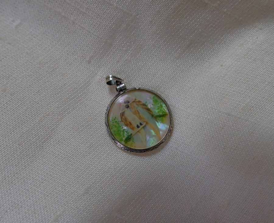 Mother of Pearl, Feather Double Sided Bird Pendant - Stone Cooper