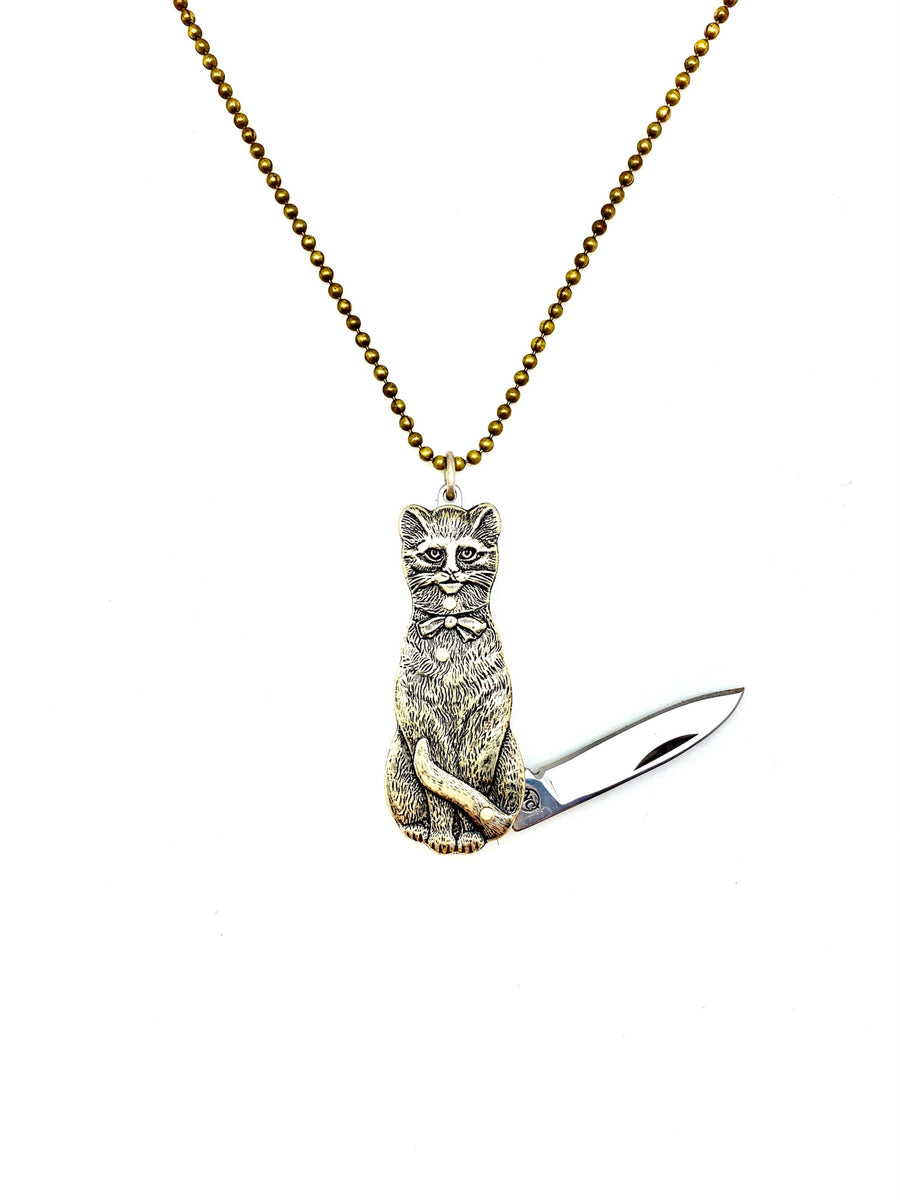 Melody Cat Knife Necklace - Stone Cooper