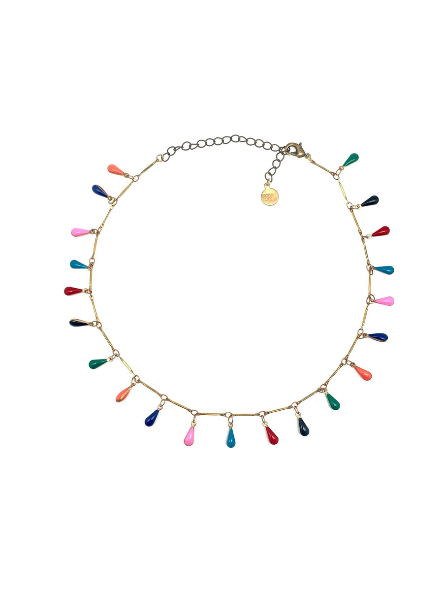 Brit Rainbow Fringe Choker - Stone Cooper
