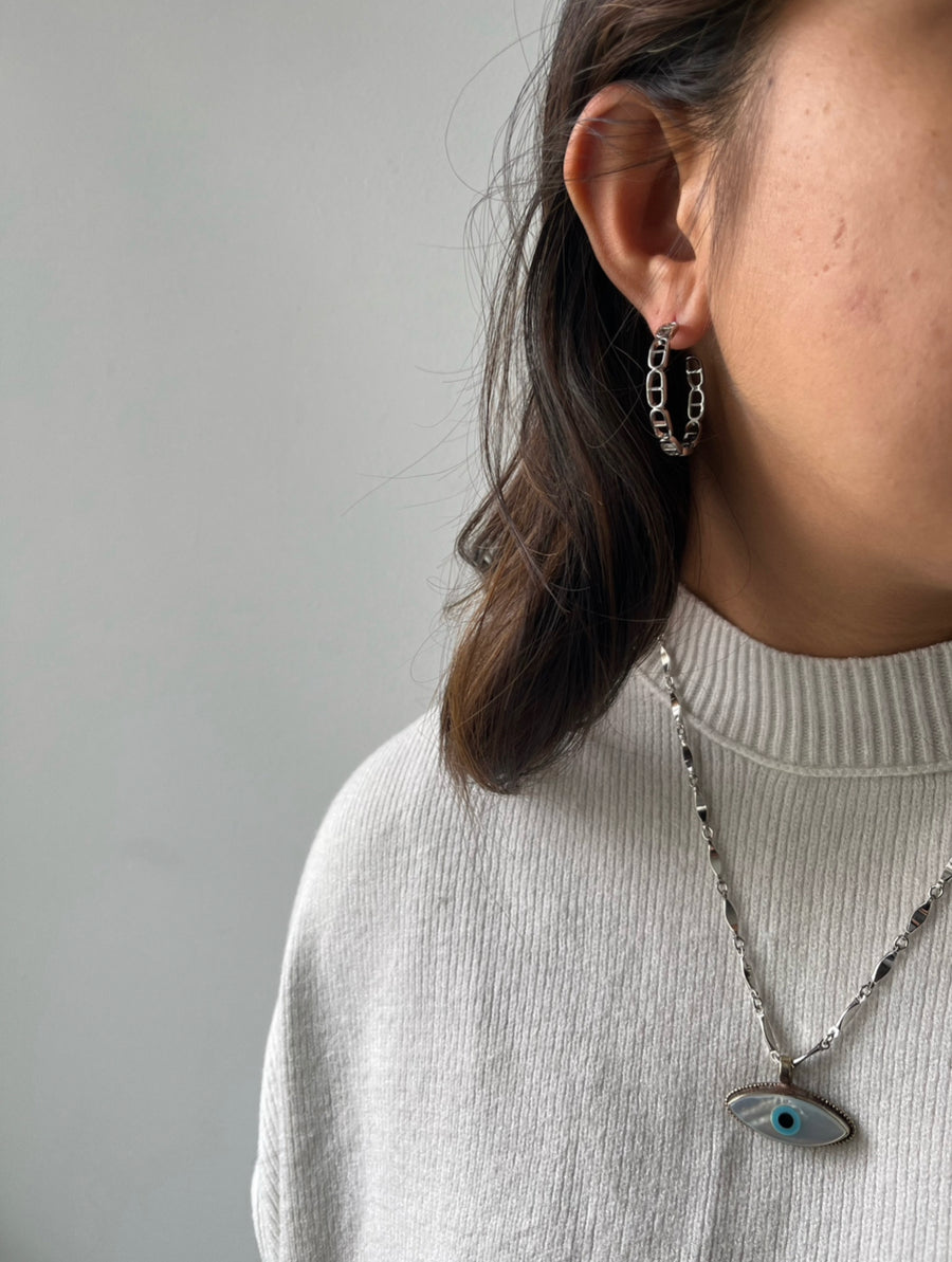 Oc(cult) Hoops: Silver - Stone Cooper