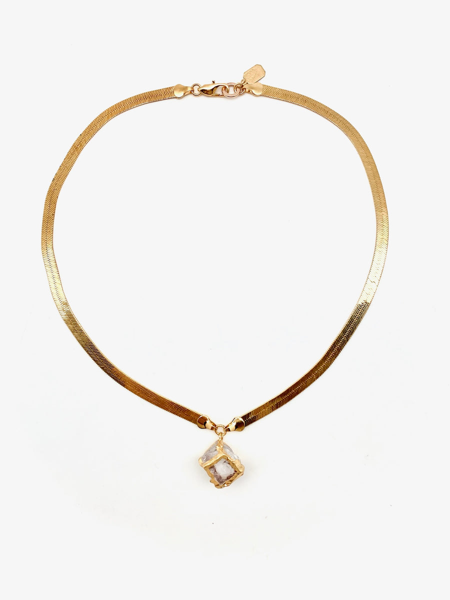 Quartz Dice Necklace - Stone Cooper