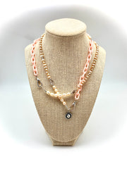 Chloe Pearl Charm-Holder Necklace