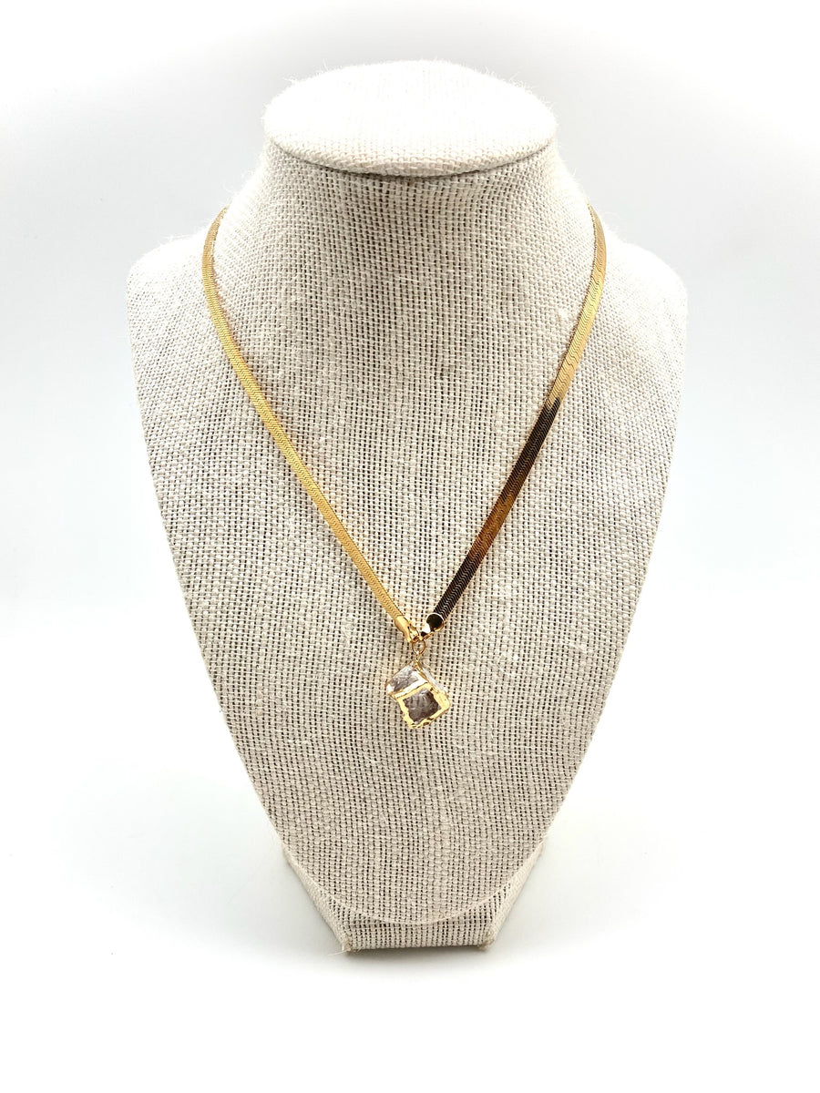 Quartz Dice Necklace - Stone Cooper