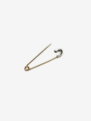 Antique 14K Gold Diamond Safety Pin Charm Holder/Link - Stone Cooper