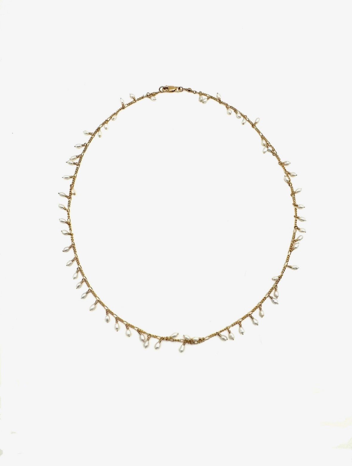 The Barley Fringe Necklace (Gold or Silver) - Stone Cooper