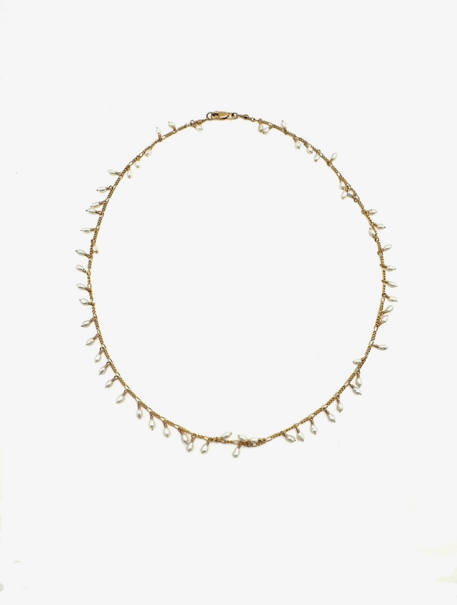 The Barley Fringe Necklace (Gold or Silver) - Stone Cooper