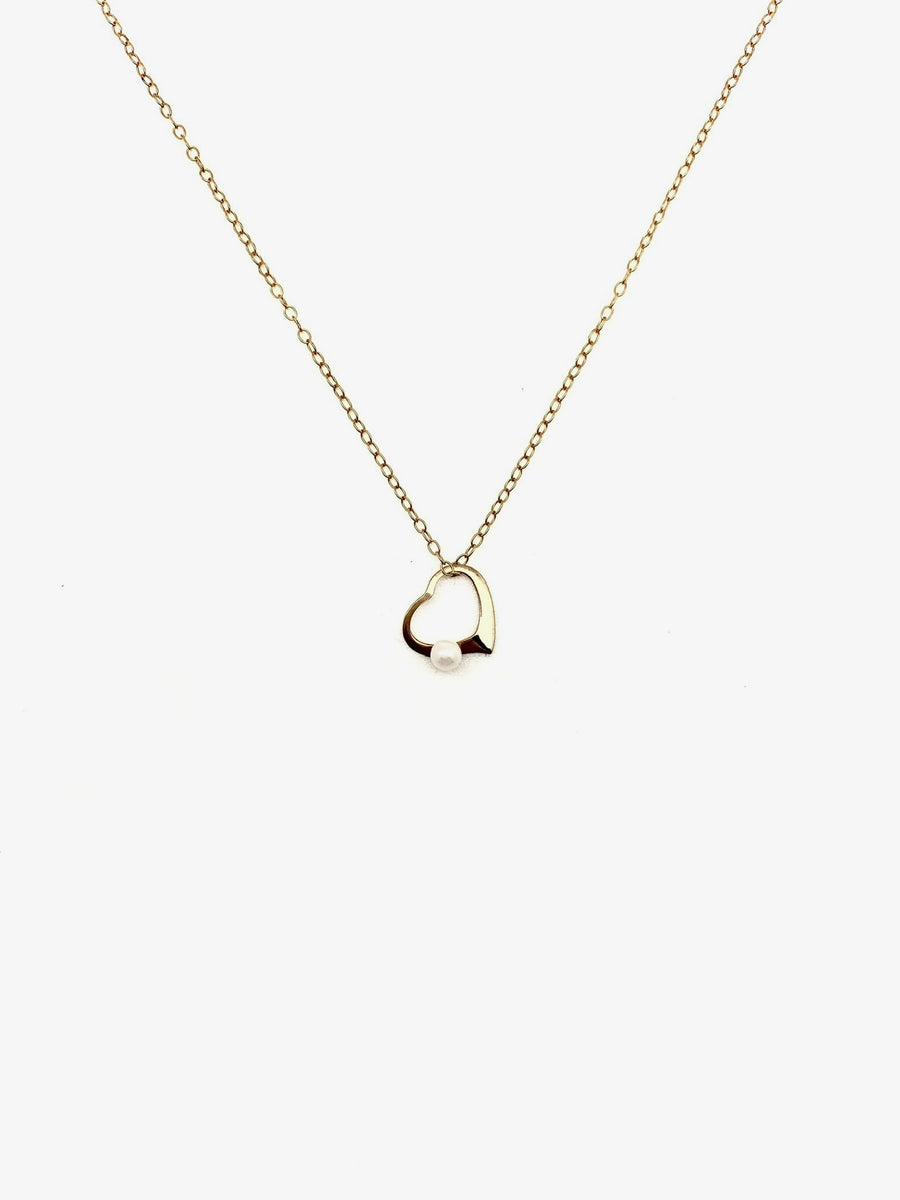 Always Pearl Heart Necklace