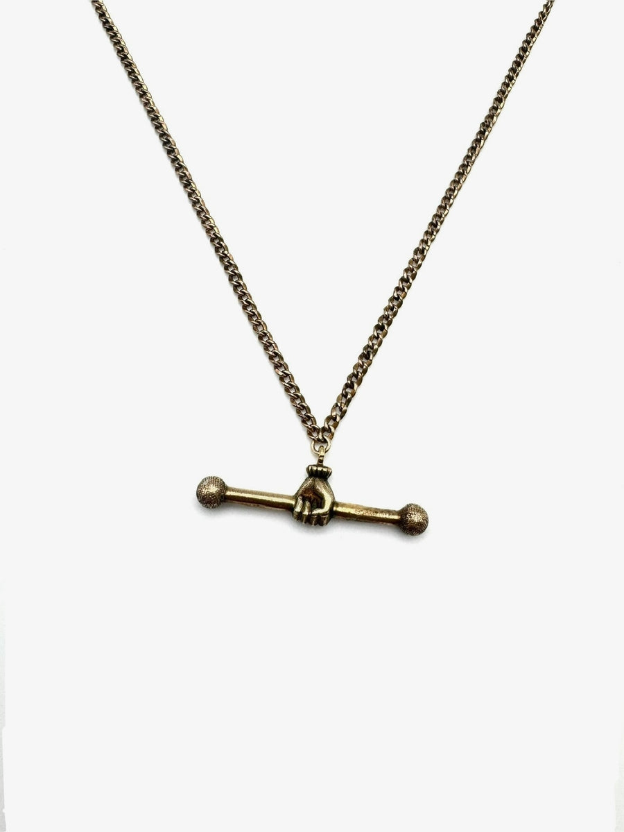 Hattie Victorian Hand T-Bar Necklace