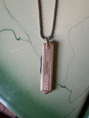 1947 / ‘JG’ Gold-Filled Pocket Knife Necklace