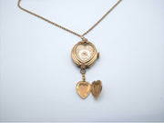 Memory in Motion- Antique Watch Locket Necklace - Stone Cooper