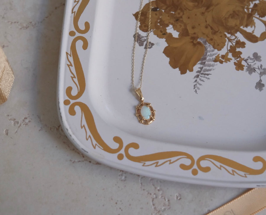 10K Vintage Opal Necklace - Stone Cooper