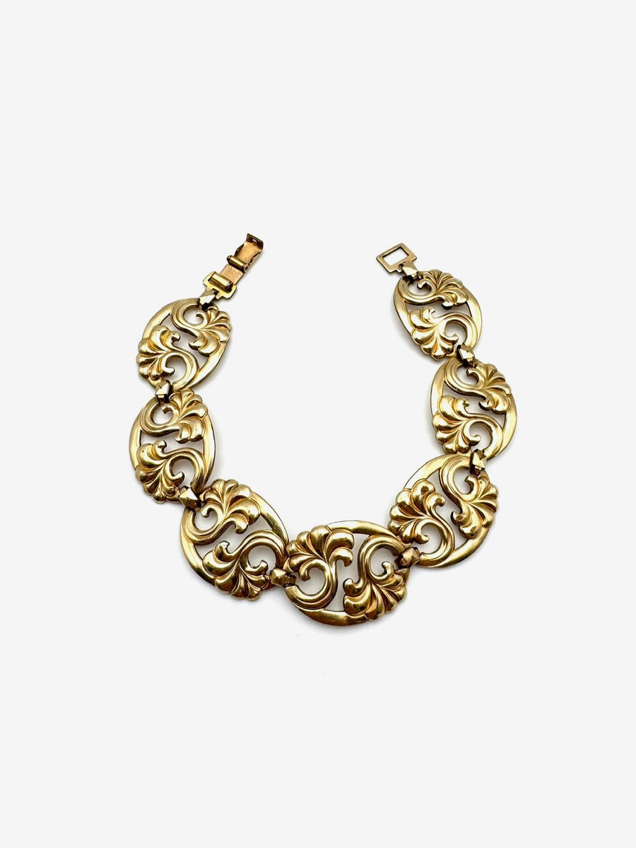 Dorris Vintage Gold-Fill Leaf Bracelet