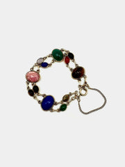 Darlene Double Strand Vintage Scarab Bracelet