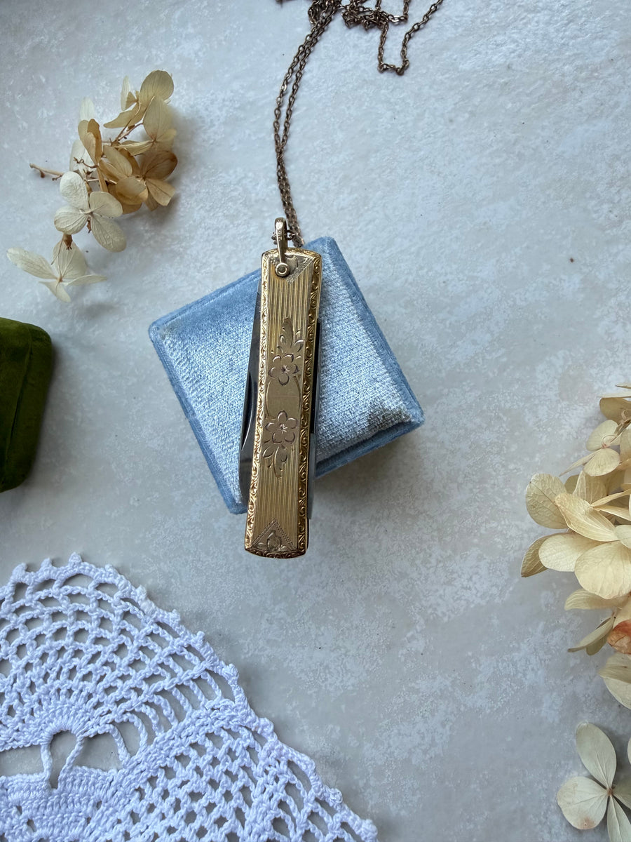 Elaine Gold-Filled Pocket Knife Necklace