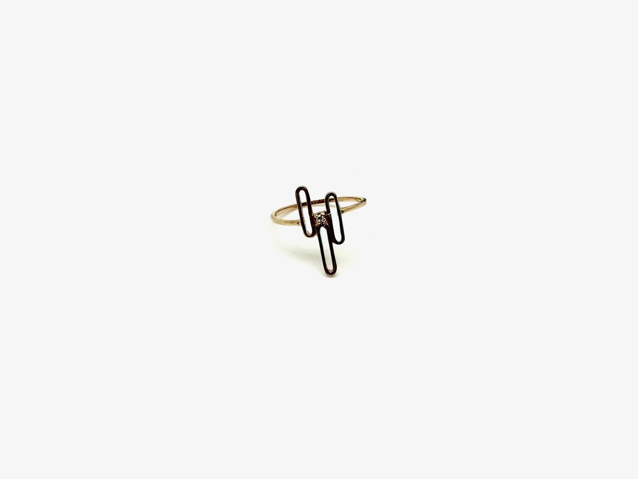 Retro Diamond Cactus 14K  Ring (7)