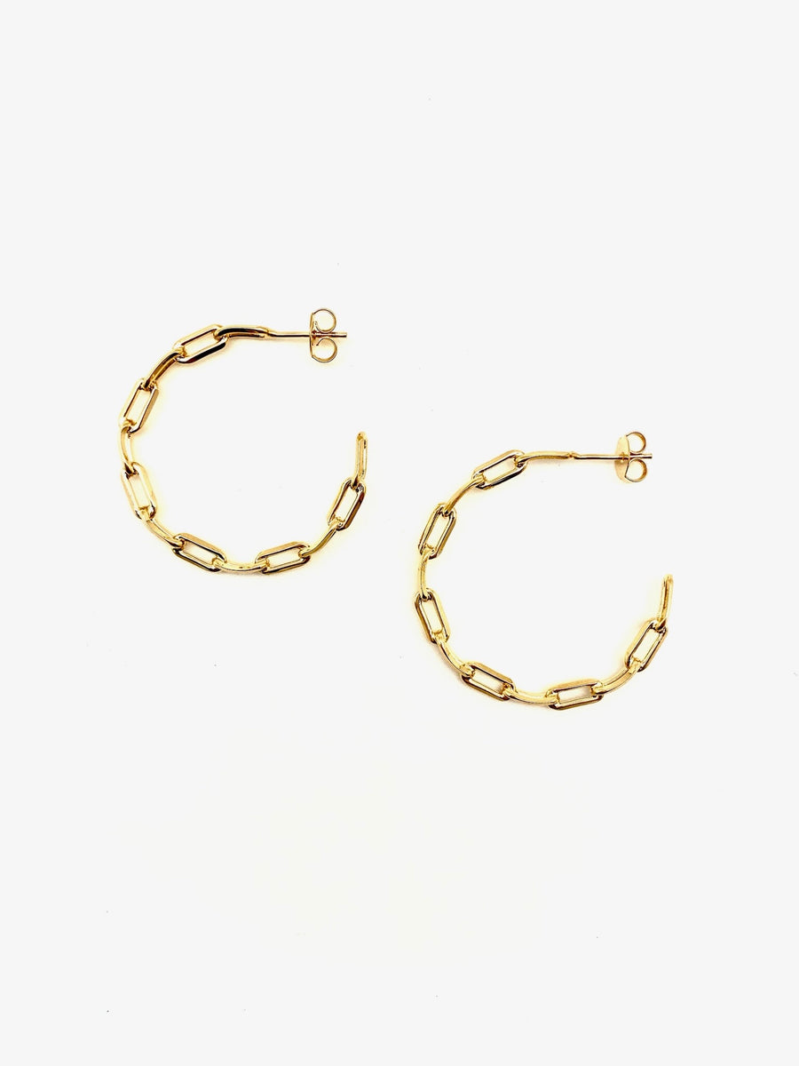 XL Gold-Chain Hoops