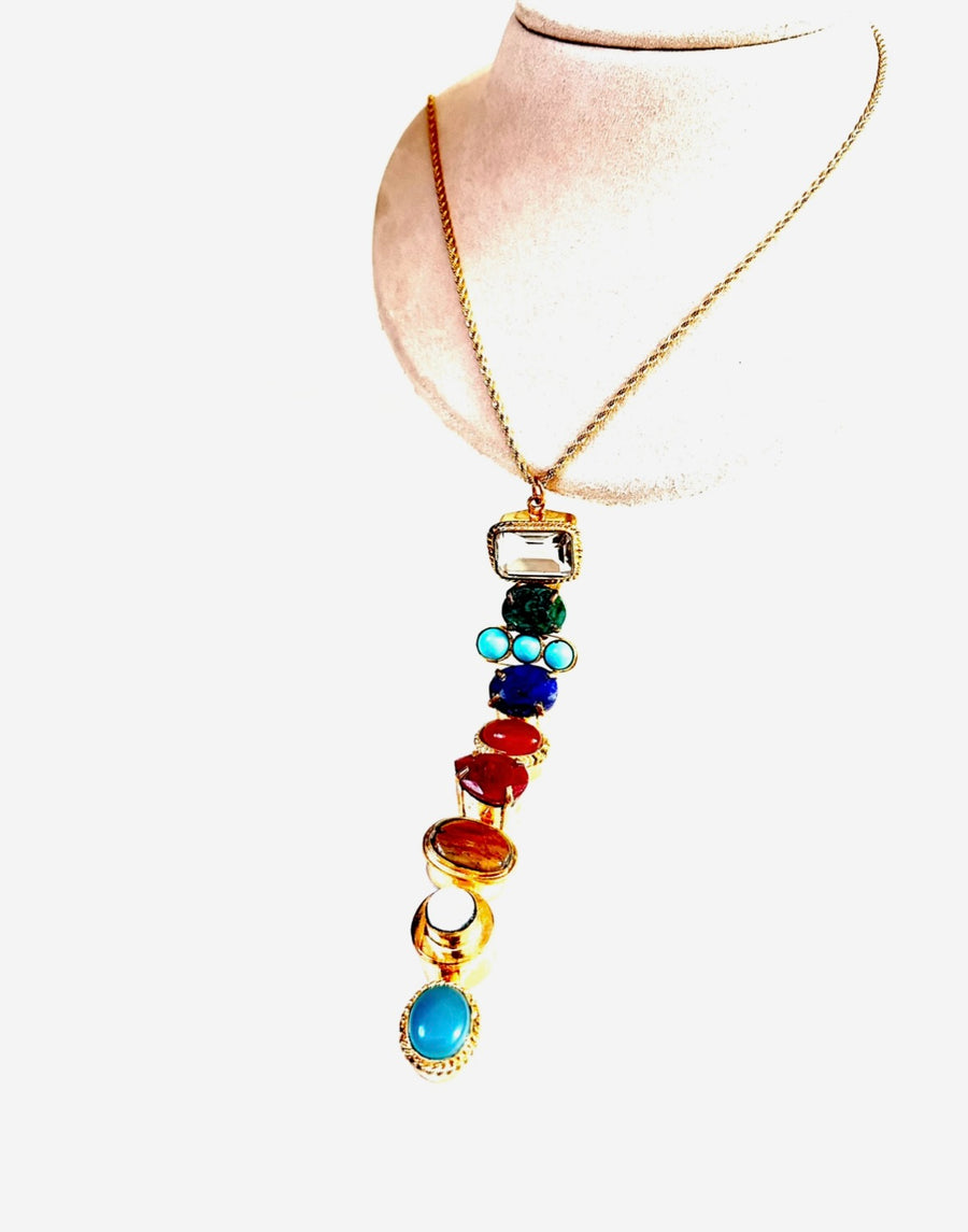 Gemstone Tie Necklace - Mini - Stone Cooper
