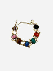 Arlene Double Strand Vintage Scarab Bracelet