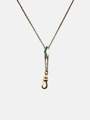 Nina Turquoise Seed Pearl Slide Lorgnette Chain