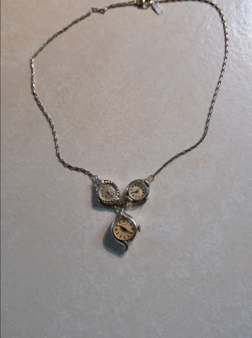 Lost Hours - Vintage Watch Necklace - Stone Cooper
