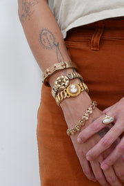 Anjeli Vintage Gold-Fill Leaf Bracelet