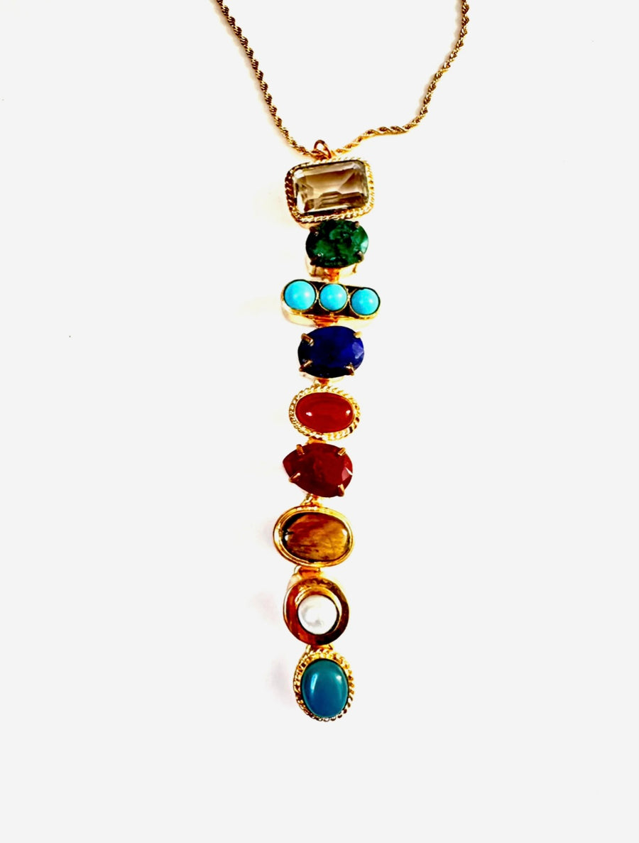 Gemstone Tie Necklace - Mini - Stone Cooper
