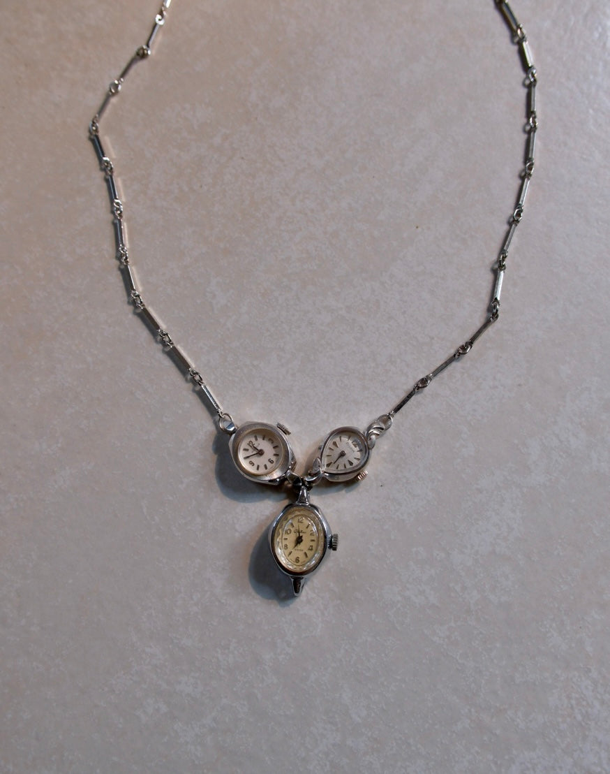 Oracle of Time - Vintage Watch Necklace - Stone Cooper