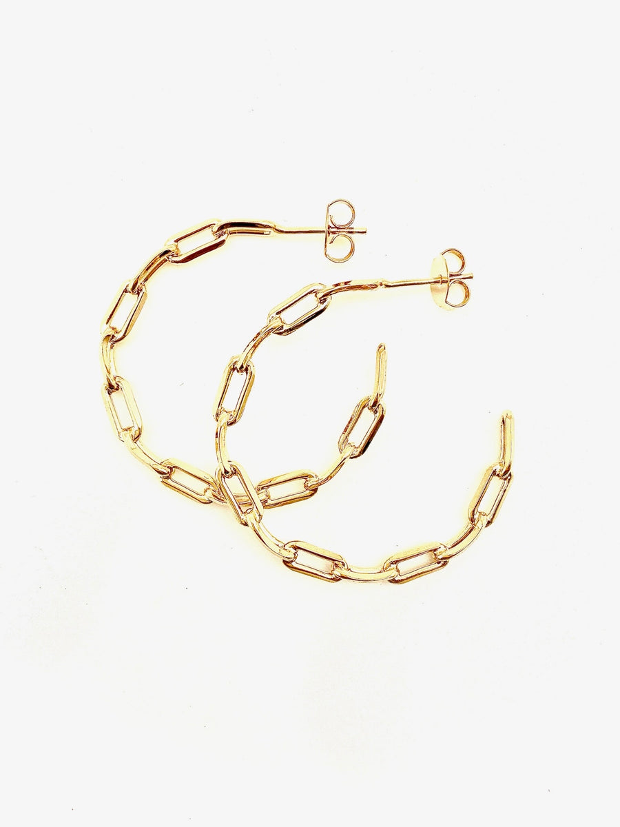 XL Gold-Chain Hoops