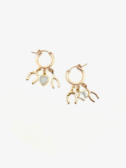 Lucky Charm Mother of Pearl Hoops