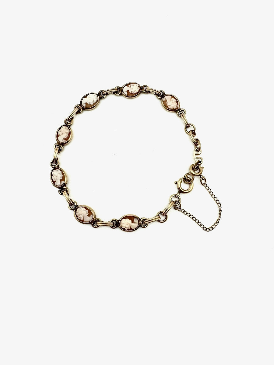 Gladys Antique Cameo Gold Fill Bracelet