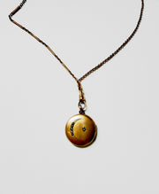 Celestial Gold-Filled Locket, Watch Chain