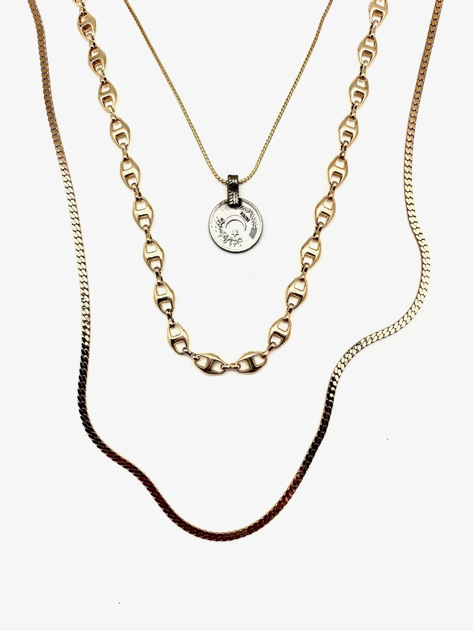 Gold Layers Essential Necklace Set