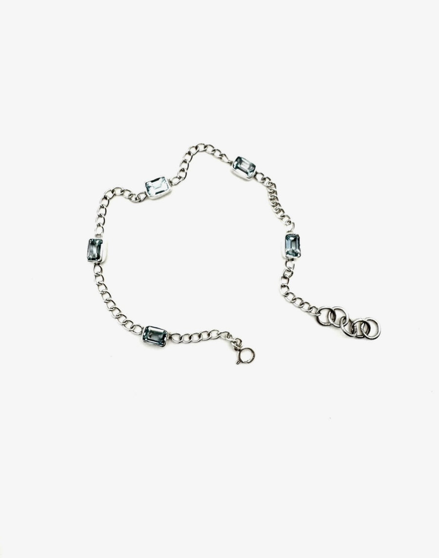 Garnet, Topaz or Amethyst Baguette Bracelet - Stone Cooper